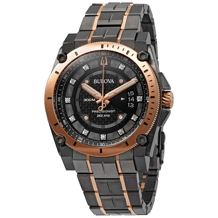 Precisionist Diamond Black Dial Men'S Watch 98D149