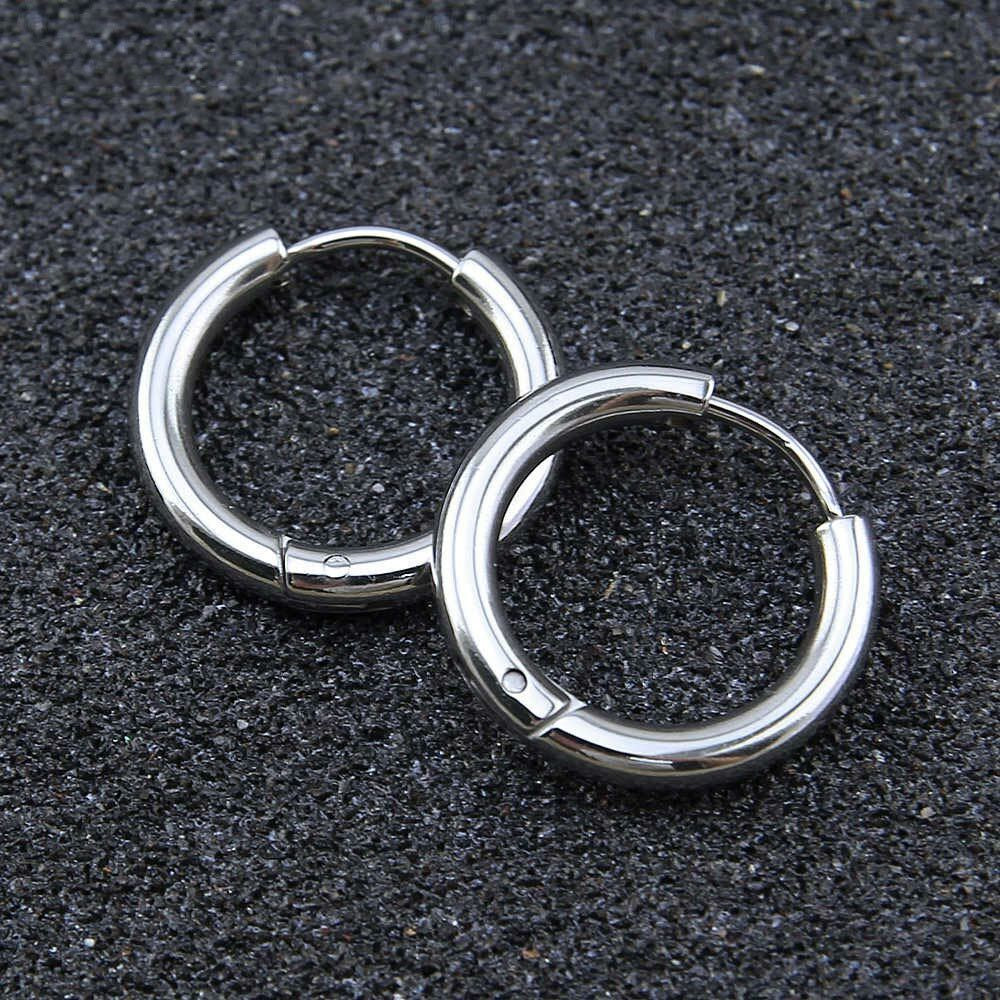 Men'S Stainless Steel Small Hoop Earrings Ear Cartilage Lip Piercing Nose Hoop